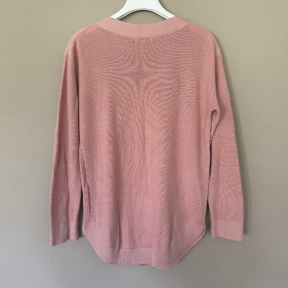 Pink Heart Sweater Kate & Sam Women M Preppy Fun Valentine Soft Boat Neck Cozy - Picture 3 of 7